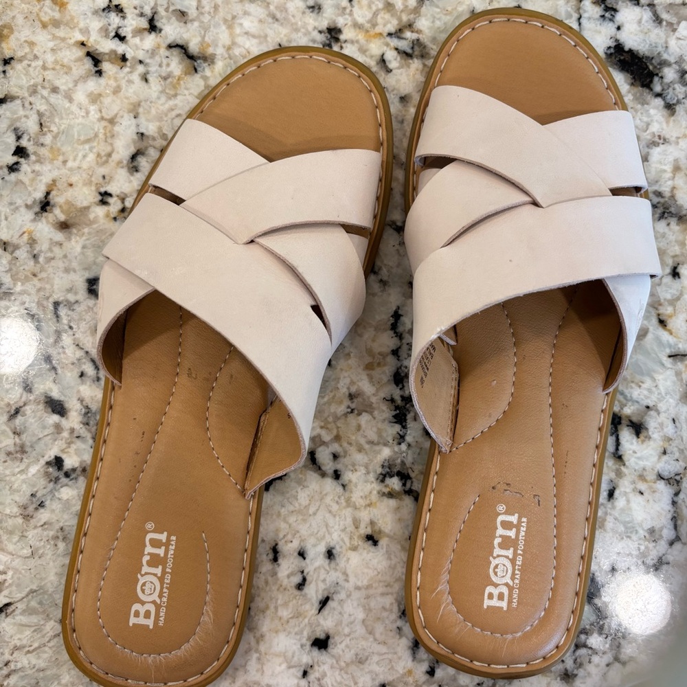 Women's Born llana Cream Slide Sandals